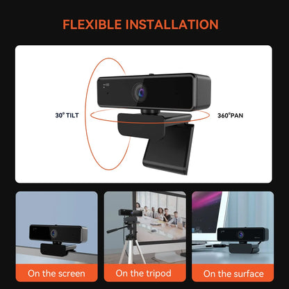 NUROUM V11 2K Webcam With Dual Microphone 1080P 60fps 1440P 30fps FHD Computer Mini Web Camera USB for PC Laptop