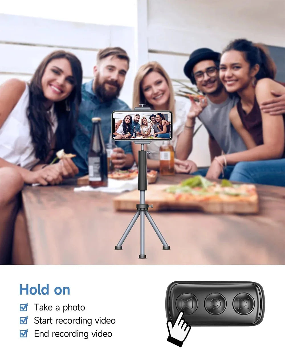TikTok Mobile Phone Bluetooth Photo Recording E-book Kindl Novel Page Turning Remote Control Smart Rings