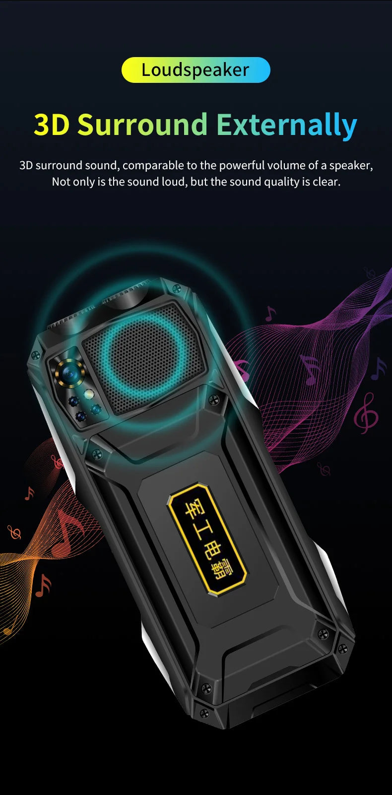 Q9 GSM 2G Network Mobile Phone 4 SIM Cards Rugged Bar Cellphone 3.5Inch HD Display Big Battery Loud Voice For Elderly