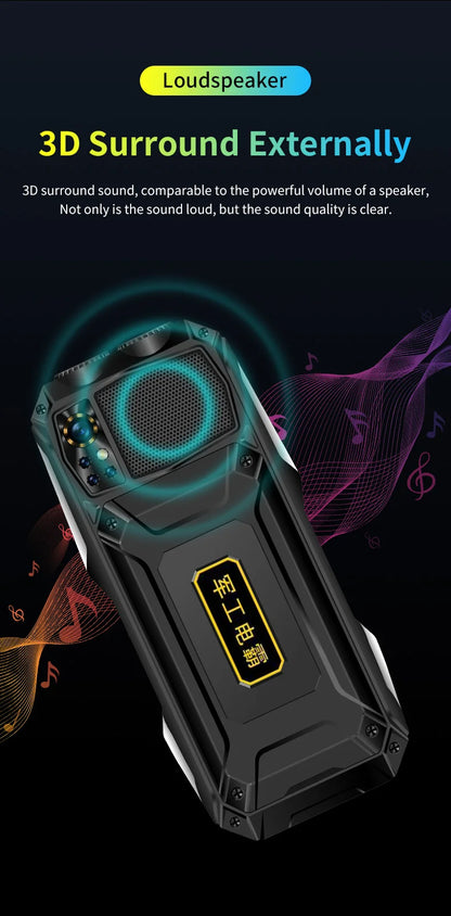 Q9 GSM 2G Network Mobile Phone 4 SIM Cards Rugged Bar Cellphone 3.5Inch HD Display Big Battery Loud Voice For Elderly