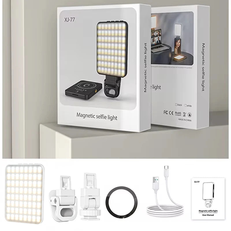 Mini Magnetic Phone Selfie Light For iPhone Magsafe Pocket Light for Tablet Laptop Computer Video TikTok YouTube Filming Makeup