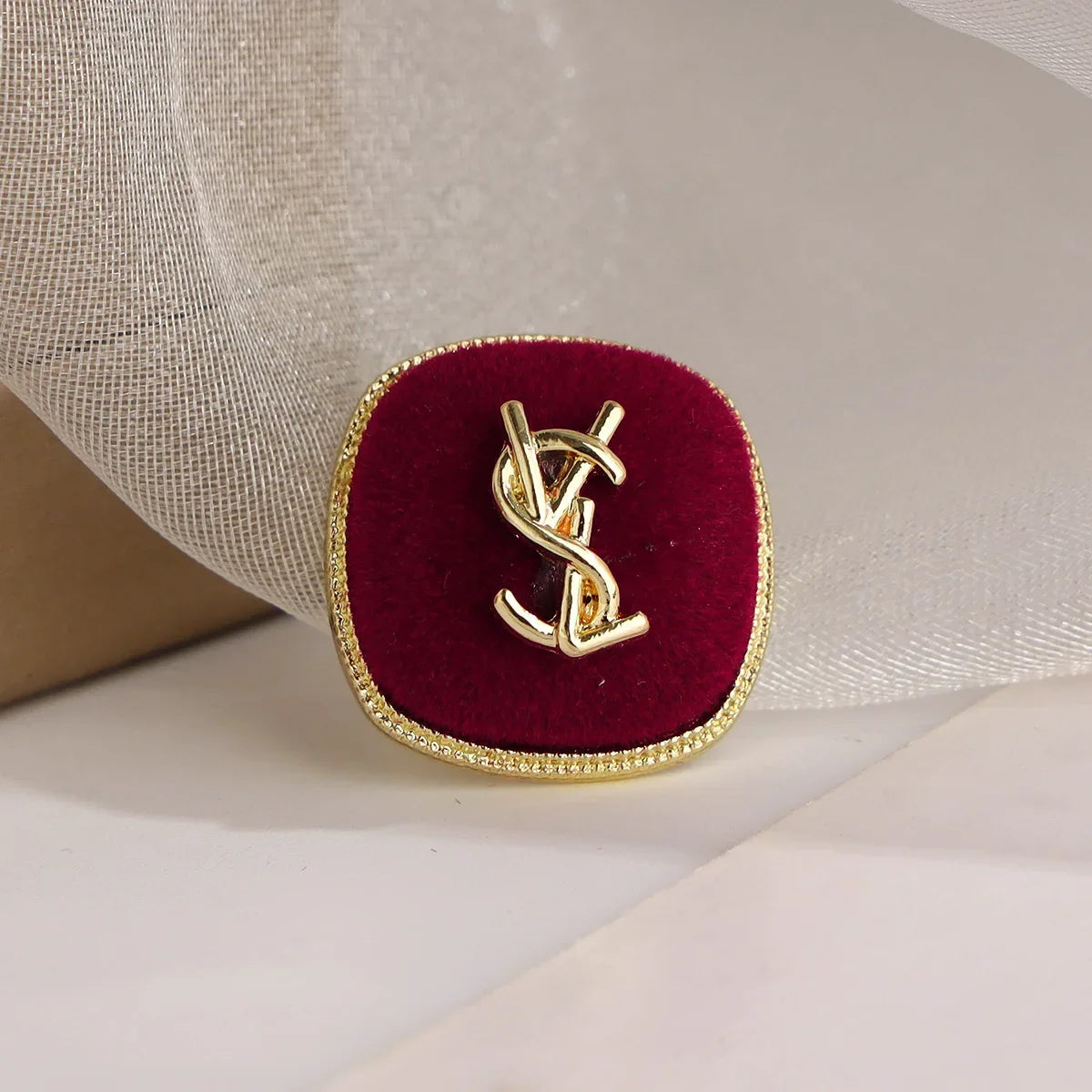 925Silver Needle Redflannelette Earrings Autumn/Winter New High-End Feel Earring Fashionable Light Luxury Ear Decoration Wholesa