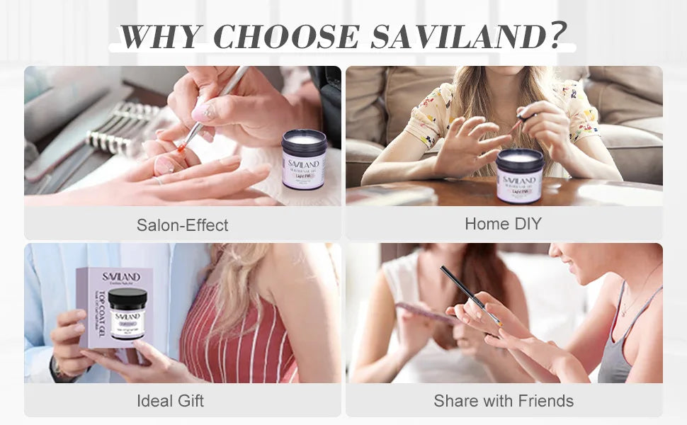Saviland 100g Builder Nail Gel White Nude Pink Nail Extension Gel Multifunctional Nails Art Gel Polish Soak Off UV for Salon DIY