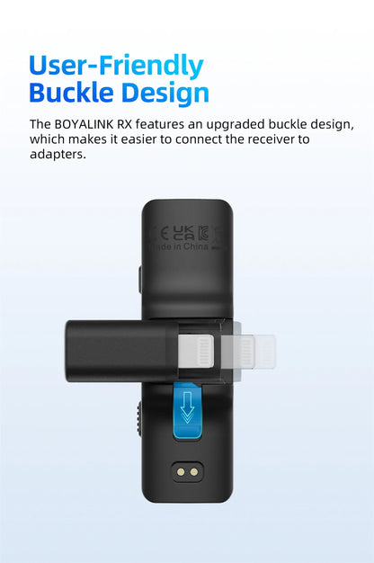 BOYA BOYALINK Wireless Lavalier Lapel Microphone for iPhone Android DSLR Camera Youtube Live Streaming Audio Recording Interview