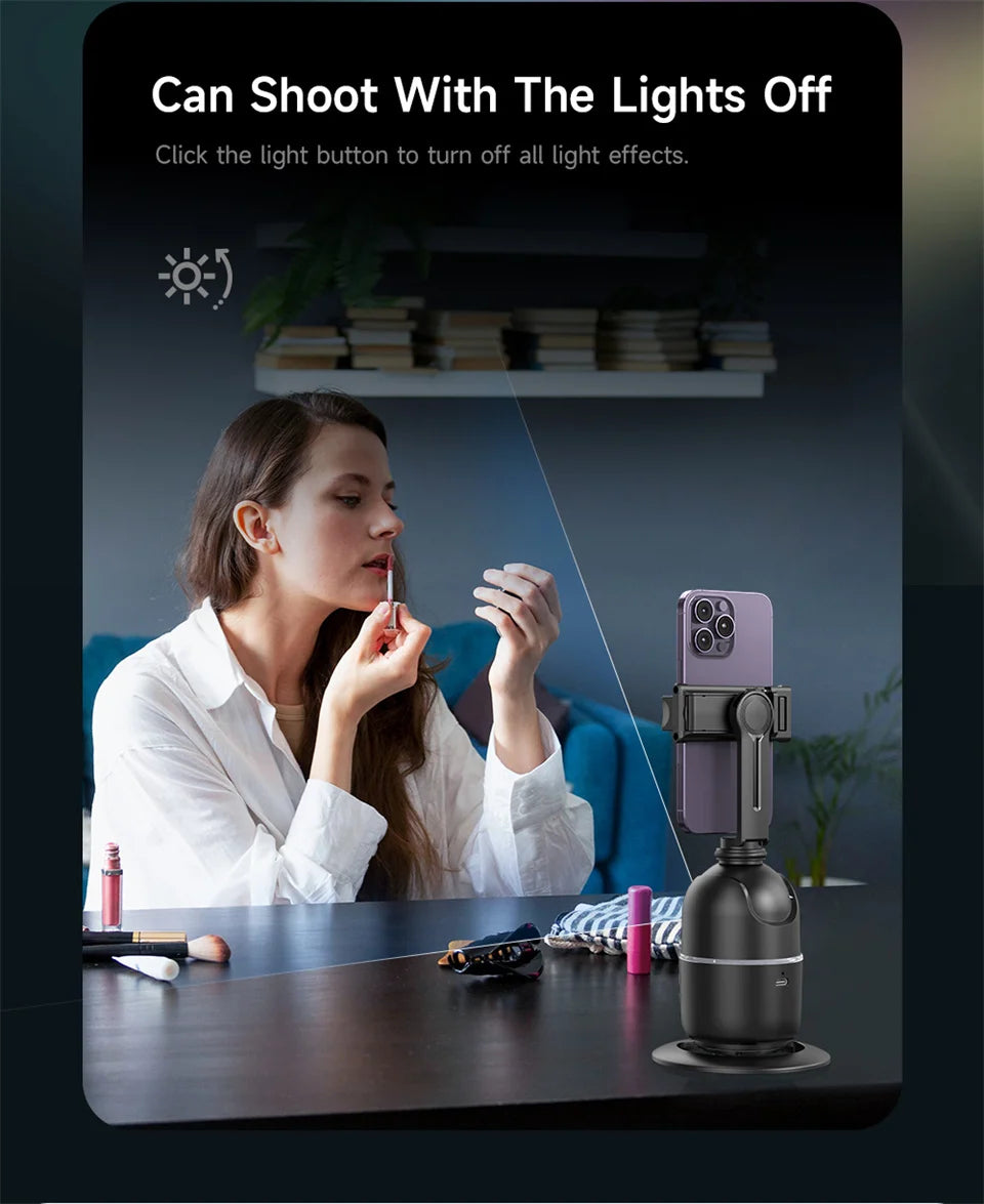 Roreta Multifunctional selfie stick with light anti shake shooting image stable for iPhone smartphone handheld gimbal stabilizer