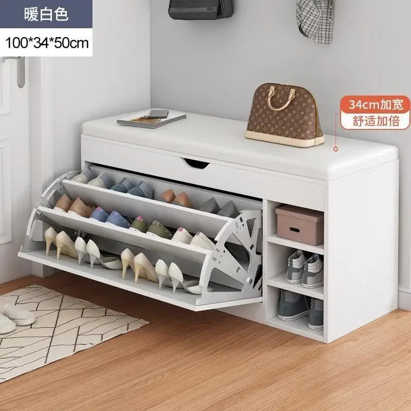 Modern Shoe Cabinets Storage Entrance Stool Entrance Hall Shoe Cabinets Bench White Living Room Home Furniture