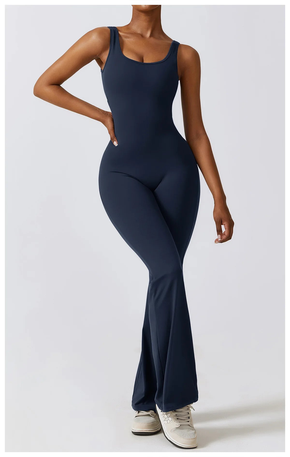 Women's Sexy Yoga Jumpsuit - One Piece Workout Tracksuit with Push Up Support