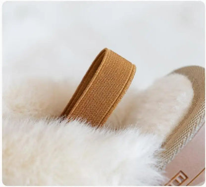 Kids Winter Slippers - Luxury Fur Lined Non-Slip Indoor Boots for Boys & Girls