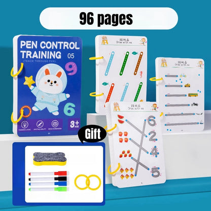 Magical Tracing Workbook Montessori Pen Control Training Books Reusable Magic Practice Copybook Children Drawing Education Toys
