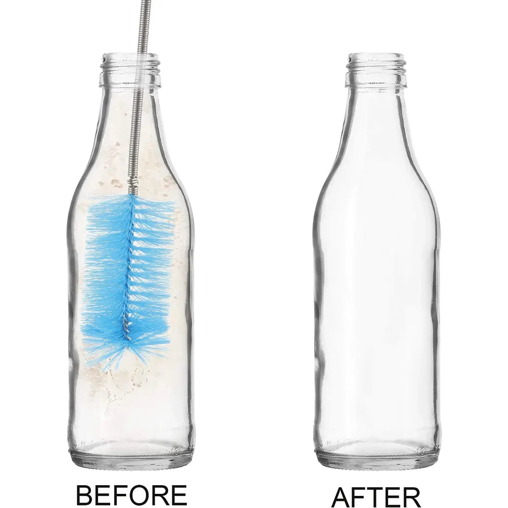 Aquarium Cleaning Brush for Water Filter Pump Lily Pipe Air Tube Hose Stainless Steel Fish Tank Brush Water Pump Accessories