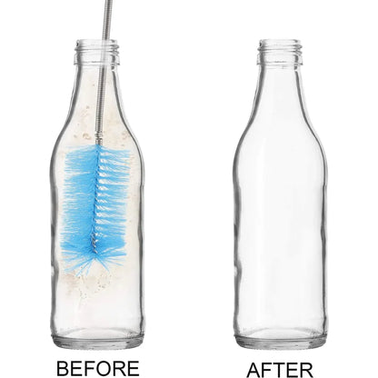 Aquarium Cleaning Brush for Water Filter Pump Lily Pipe Air Tube Hose Stainless Steel Fish Tank Brush Water Pump Accessories