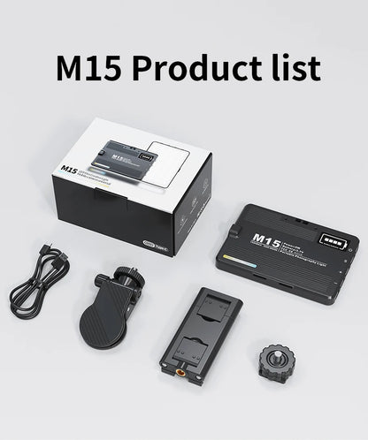 M15 Phone Selfie Fill Light Portable Pocket Beauty Photo Lamp with Phone Holder for Video Recording Vlog Shoot Fill Studio Lamp