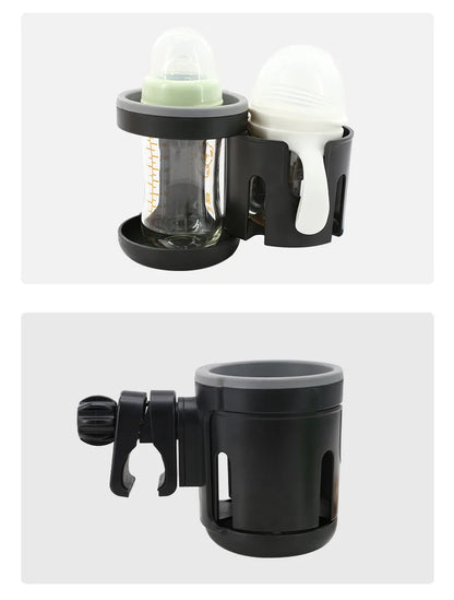 Stroller Cup Holder Phone Support Milk Bottle Drink Cup Holder Conversion 2 Cups for Universal Pram Baby Stroller Accessories