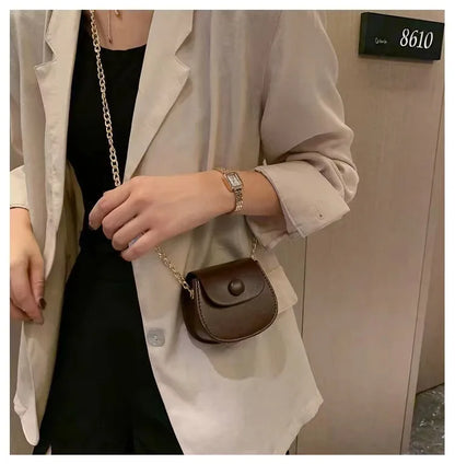 Fashion Kids Children PU Leather Shoulder Bag Lovely Baby Girls Mini Chain Coin Purse Cute Princess Crossbody Bags Small Wallet