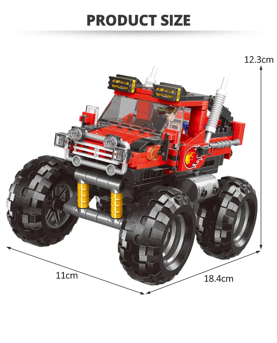 ZKZC Technical Off-road Racing Vehicle Truck Car Model Building Blocks City Monster Trucks Bricks Toys For Children Gift