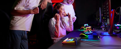 MAONO G1 NEO Gaming Audio Mixer,Custom Sound Effects RGB Streaming with XLR Microphone Audio Interface,for Game Voice,Podcast