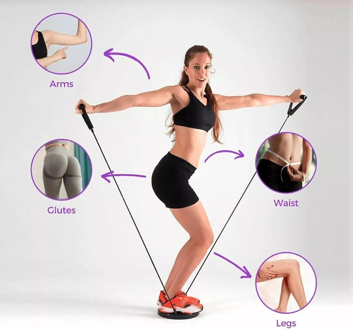 Body Shaping Waist Twisting Disc Balance Board Waist Whisper Exerciser with Rope