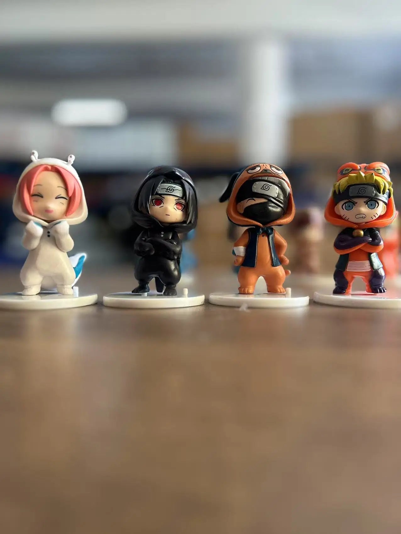 Naruto Bnfigureq Pajamars Series Blind Box Action Figures Model Sasuke Kakashi Costume Design Decoration Gift Toy