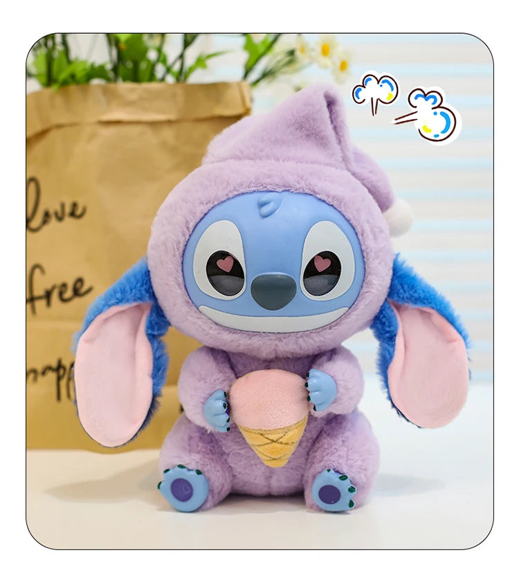New Stitch Eat Some Thing Before Sleep Series Vinyl Blind Box Bag plush Pendant Cute Doll Mystery Box Toy Adult Birthday Gift