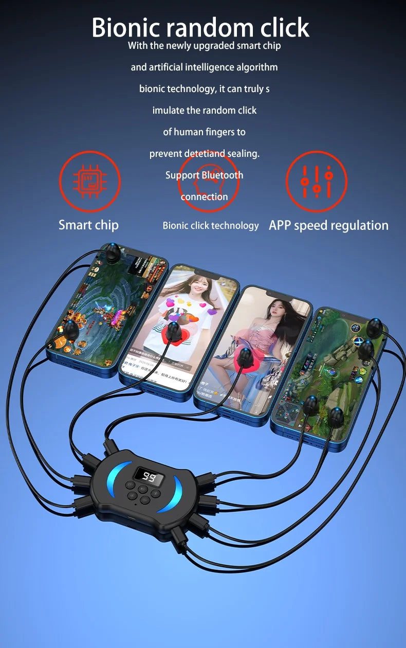 Auto Screen Clicker tiktok like tap smart speed adjustment Phone Pad Tablet laptop auto clicker