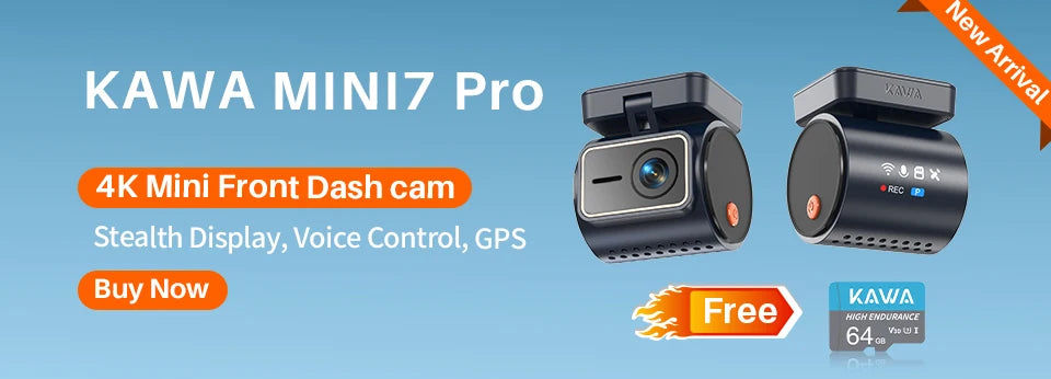 1440P KAWA Car DVR D6 Dash Cam 2K Video Recorder WiFi/App/Voice Control Dash Camera WDR G sensor Night Vision Hidden Dashcam
