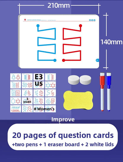 Hand-Brain Coordination Action Practice Development Set Used for Overall Brain Balance Attention Improvement Tool