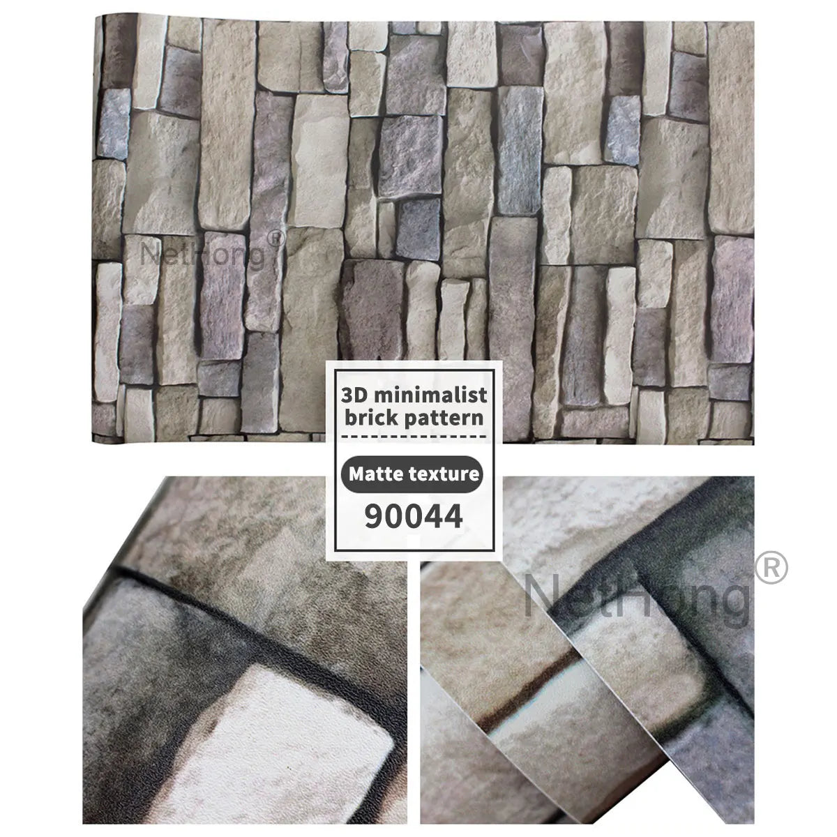 6M Vinyl Yellow bricks Wallpaper Stickers Self Adhesive Paper Waterproof