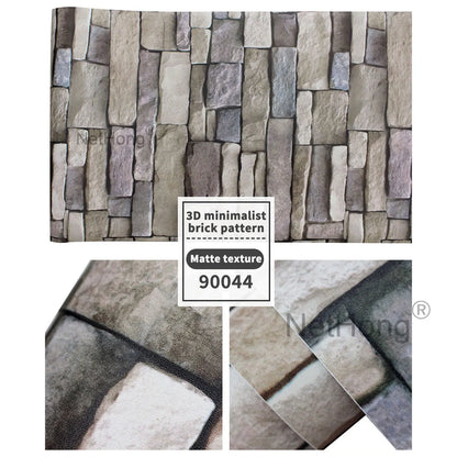 6M Vinyl Yellow bricks Wallpaper Stickers Self Adhesive Paper Waterproof