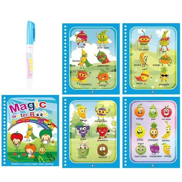 Drawing Coloring Books for Kids Magic Water Book with Pen 2 To 4 Years Old Children Learning  Education Toy Baby Montessori Toys