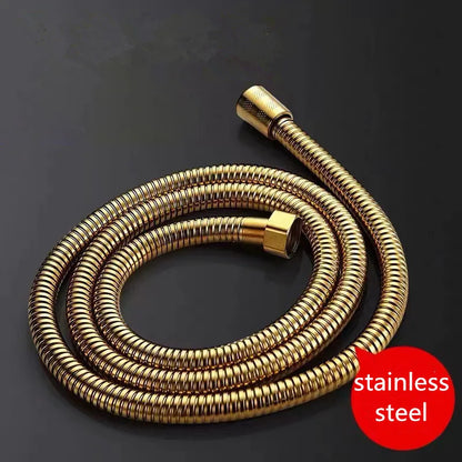 G1/2 " Flexible Brushed Gold Shower Hose 1.5m Antique Plumbing Hose Stainless Steel Gray Bathroom Water Head Shower head Pipe