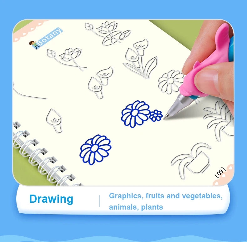 English Groove Magic Practice Copybook Children's Book Learning Numbers Letters Alphabet Calligraphy Writing Exercise Books Gift