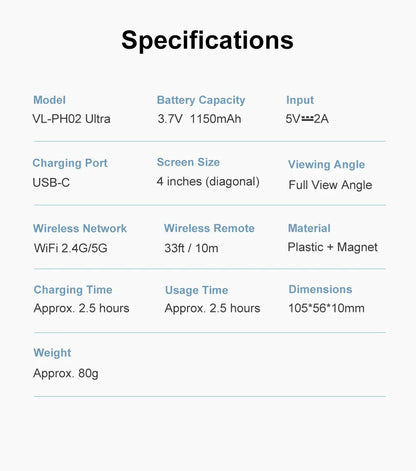 Phone Vlog Selfie Monitor Screen, Touchscreen Monitor, Wireless Transmission with Bluetooth Remote for iPhone Live Stream TikTok