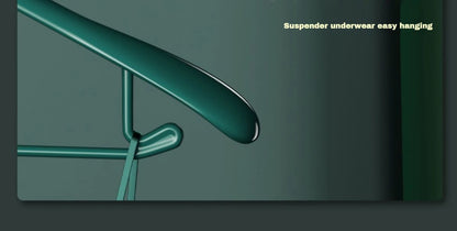 Curved non-slip thick broad shoulder hangers stainless steel household seamless clothes support wardrobe wide shoulder wholesale