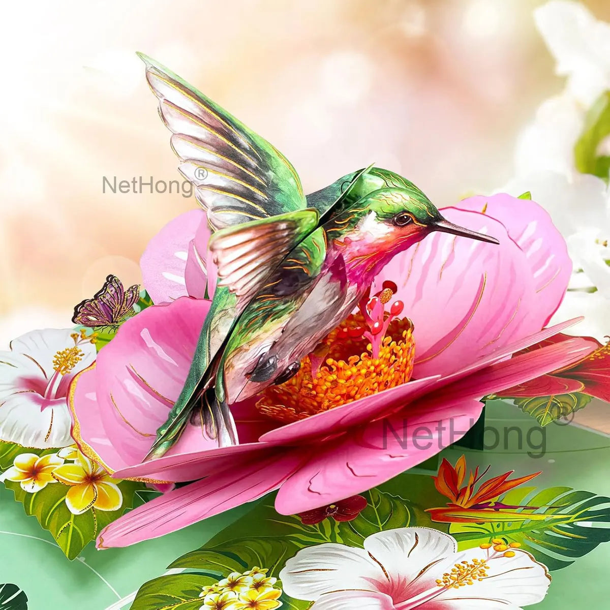 3D Butterfly Pop Up Greeting Cards Postcard For Valentine's Day, Mother, Anniversary, Wedding Invitation Greeting, Birthday Gift