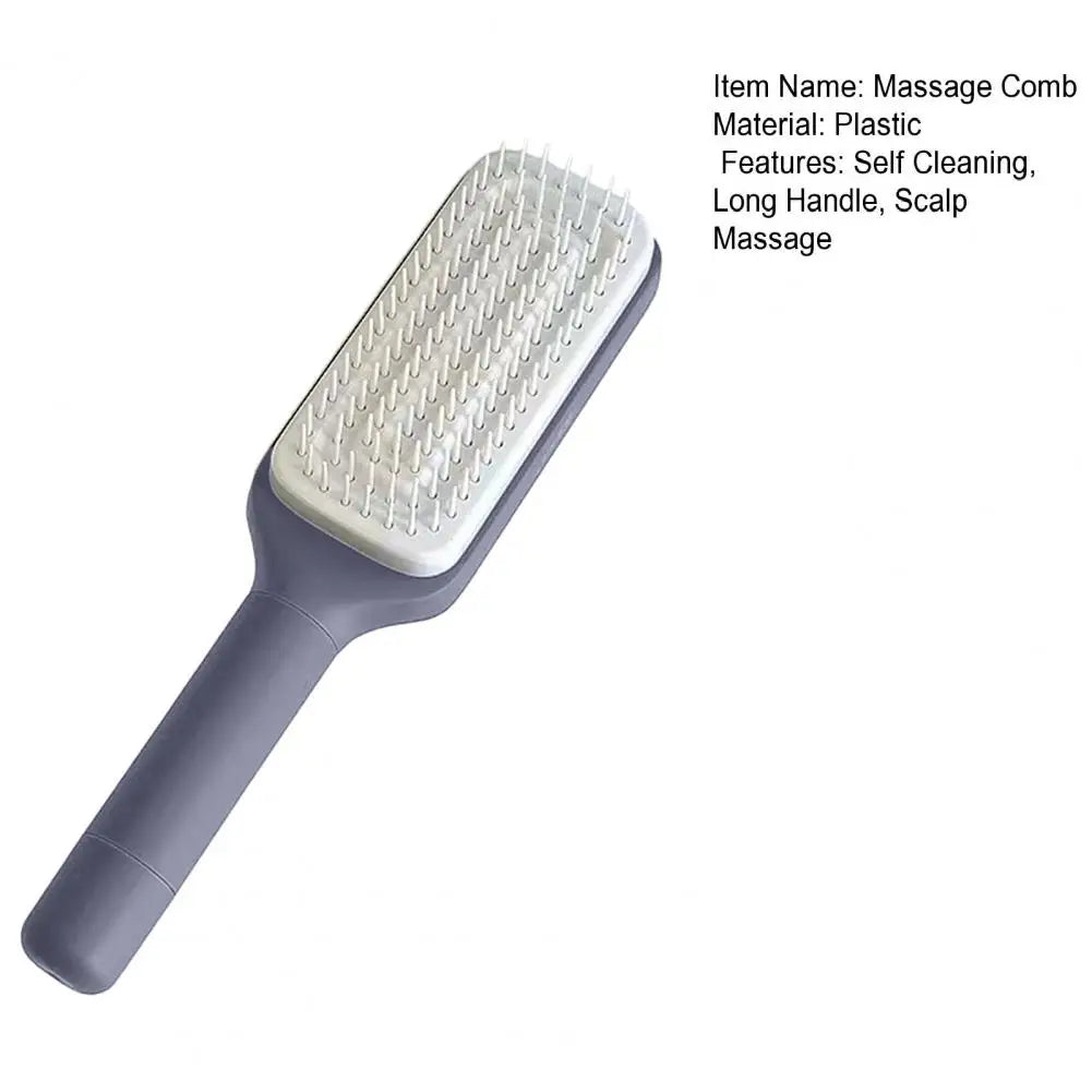 Large Massage Comb One-Key Self Cleaning Hair Brush Anti-static Scalp Massage Hair Comb Women Hairdressing Telescopic Comb