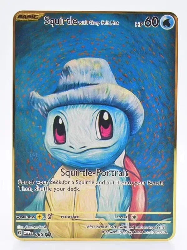 Pokémon 32er-Karten Goldmetall-Pokémon-Karten Englisch Harte Eisenkarten Mewtu Pikachu Gx Glurak Vmax Paket Spielkollektion