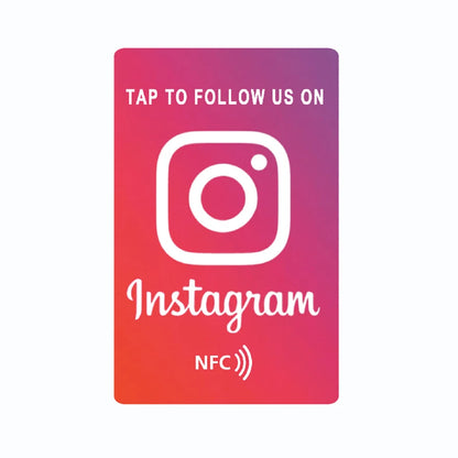 Instagram NFC Card Increase Your Follows Tap to Follow PVC Material Standard Card Size