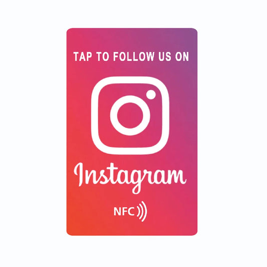 Instagram NFC Card Increase Your Follows Tap to Follow PVC Material Standard Card Size