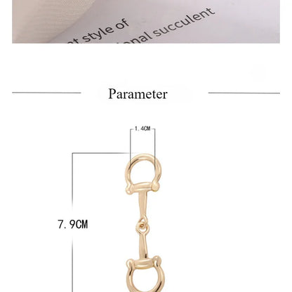 Horsebit Scarf Buckle High-end Luxury Dual-purpose Small Square Kerchief Buckles Versatile Horseshoe Scarf Buckle