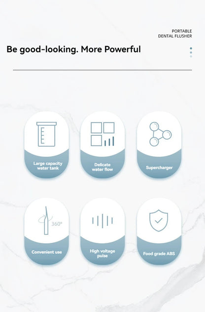Tragbarer Hochdruck-Munddusche für den Haushalt, Zahnreinigung mit Wasser, Zahnseide, manuelle Hochdruck-Zahnstocher