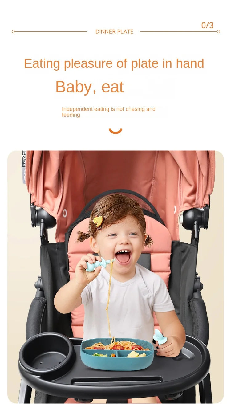 3-in-1 Baby Stroller Tray with Cup Holder & Phone Stand - Universal Toddler Snack Table Accessory