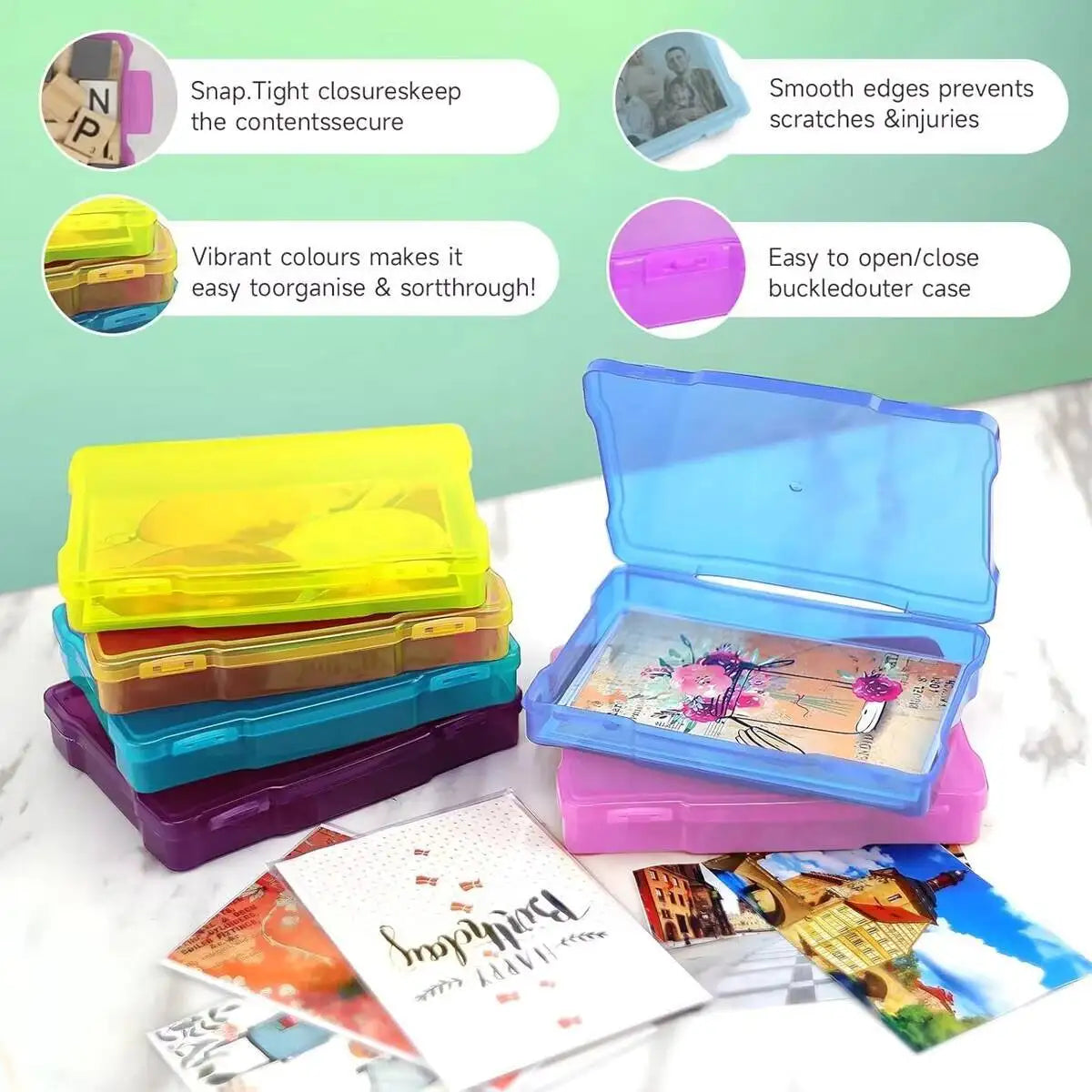 Jumbo Photo Storage Box 800 5X7 Picture Album Organizer Container Craft Case