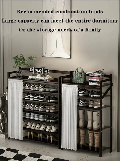 Folding Shoe Racks Multi-storey Simplicity Storage Shelves No Installation Required Strong Load-bearing Capacity Shoe Cabinet