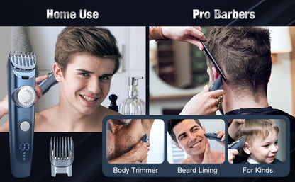Sejoy Professional Electric Hair Clippers Men Cordless Hair Trimmer Rechargeable LED Display IPX7 Hair Cutting Machine