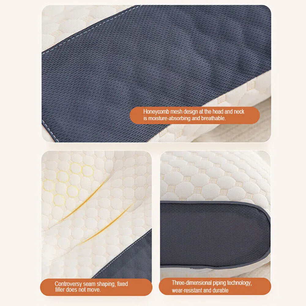 1~2PCS Memory Foam Pillows Cervical Orthopedic Support For Neck Shoulder Pain UK