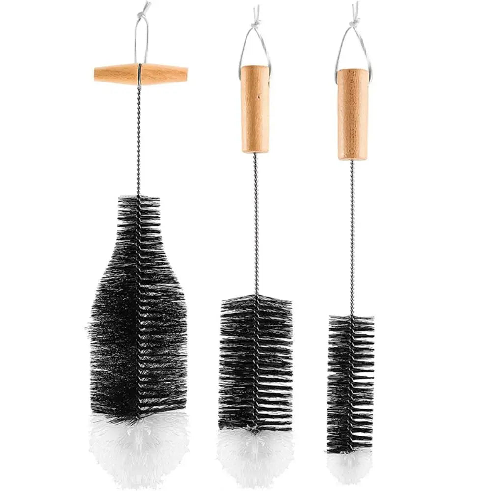 Soda Stream Bottle Brush With Beechwood Handle Glassware Jars Cleaner Kitchen Cleaning Tool Drink Wineglass Cup Cleaning Brush