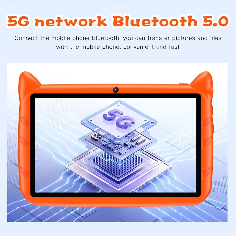 2024 New 7-inch WIFI Children's Tablet Four Core 4GB RAM 64GB ROM Game Education Children's Gift Android 9.0