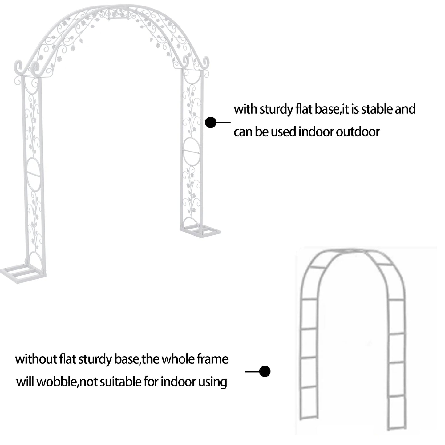 Heavy Duty Metal Wedding Arch, Garden Arbor, Trellis, Archway, Pergola, Balloon Decor Backdrop Stand