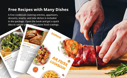 Air Fryer Oven Digital Large 7.7L Rapid Air Circulation,Air Fryers With Touch Screen Viewable Window Dishwasher Safe Accessories