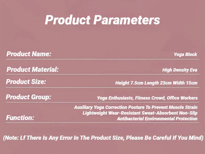 Yoga Blocks Gym Foam Brick Pilates Training Exercise Fitness Bolster Pillow Cushion Stretching Body Shaping Building Cubes